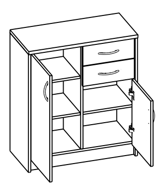 komoda_SCONTO K1 2D 2S nákres